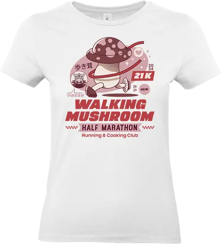 Walking Mushroom Marathon - Delicious, Meshi, walking mushroom, marcille donato, falin touden, laios touden, senshi of izganda, chilchuck tims, fantasy, running, anime, manga, cooking, TV, dwarf,  - Standard T-Shirt (Women)