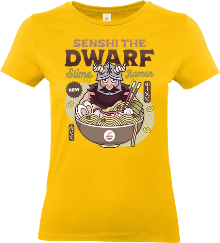 Dwarf Chef Slime Ramen - Delicious, Meshi, walking mushroom, marcille donato, falin touden, laios touden, senshi of izganda, chilchuck tims, fantasy, medieval, anime, manga, cooking, TV, dwarf,  - Standard T-Shirt (Women)