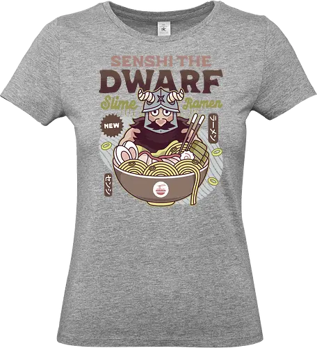 Dwarf Chef Slime Ramen - Delicious, Meshi, walking mushroom, marcille donato, falin touden, laios touden, senshi of izganda, chilchuck tims, fantasy, medieval, anime, manga, cooking, TV, dwarf,  - Standard T-Shirt (Women)