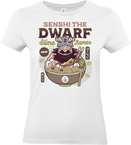 Dwarf Chef Slime Ramen - Delicious, Meshi, walking mushroom, marcille donato, falin touden, laios touden, senshi of izganda, chilchuck tims, fantasy, medieval, anime, manga, cooking, TV, dwarf,  - Standard T-Shirt (Women)