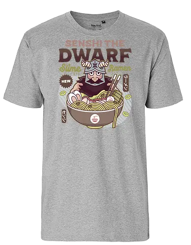 Dwarf Chef Slime Ramen - Delicious, Meshi, walking mushroom, marcille donato, falin touden, laios touden, senshi of izganda, chilchuck tims, fantasy, medieval, anime, manga, cooking, TV, dwarf,  - Fairtrade T-Shirt
