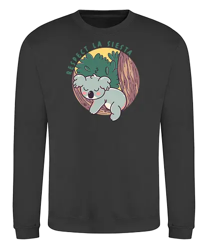 Respect la siesta - funny, koala, cute, sleep - Sweatshirt
