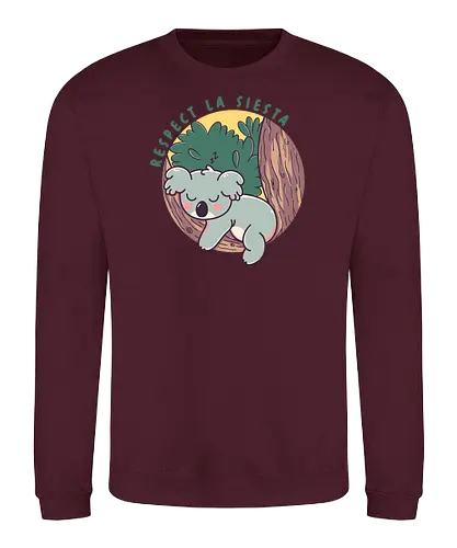 Respect la siesta - funny, koala, cute, sleep - Sweatshirt