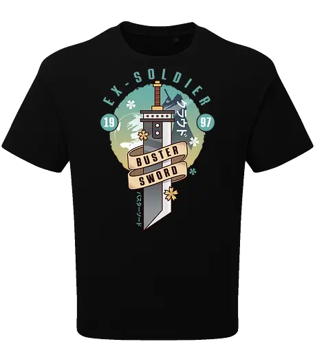 Cloud Buster Sword Emblem - Final, Final 7 rebirth, Villain, red xiii, nanaki, Gaming lockhart, Gaming gainsborough, aeris, Kweh, Cactus, game, video games, shinra, avalanche, Cloud - Oversize T-Shirt