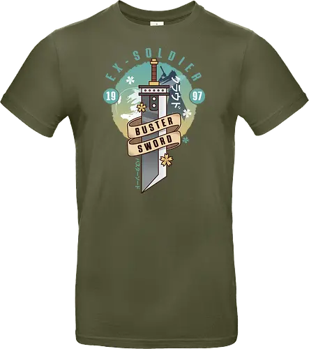 Cloud Buster Sword Emblem - Final, Final 7 rebirth, Villain, red xiii, nanaki, Gaming lockhart, Gaming gainsborough, aeris, Kweh, Cactus, game, video games, shinra, avalanche, Cloud - Standard T-Shirt