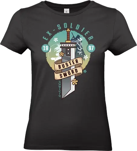 Cloud Buster Sword Emblem - Final, Final 7 rebirth, Villain, red xiii, nanaki, Gaming lockhart, Gaming gainsborough, aeris, Kweh, Cactus, game, video games, shinra, avalanche, Cloud - Standard T-Shirt (Women)