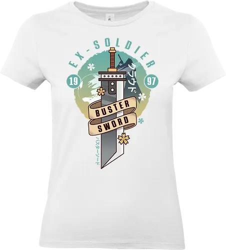 Cloud Buster Sword Emblem - Final, Final 7 rebirth, Villain, red xiii, nanaki, Gaming lockhart, Gaming gainsborough, aeris, Kweh, Cactus, game, video games, shinra, avalanche, Cloud - Standard T-Shirt (Women)