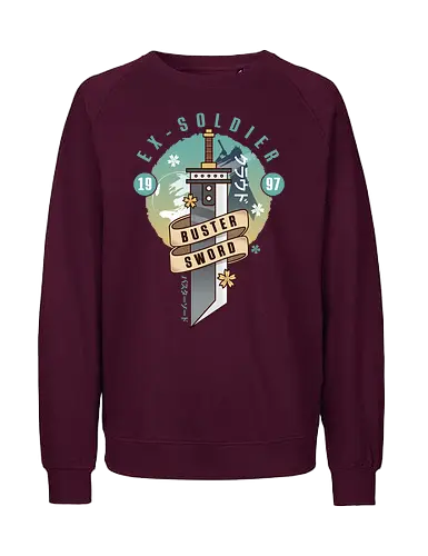 Cloud Buster Sword Emblem - Final, Final 7 rebirth, Villain, red xiii, nanaki, Gaming lockhart, Gaming gainsborough, aeris, Kweh, Cactus, game, video games, shinra, avalanche, Cloud - Fairtrade Sweatshirt