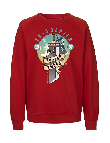 Cloud Buster Sword Emblem - Final, Final 7 rebirth, Villain, red xiii, nanaki, Gaming lockhart, Gaming gainsborough, aeris, Kweh, Cactus, game, video games, shinra, avalanche, Cloud - Fairtrade Sweatshirt