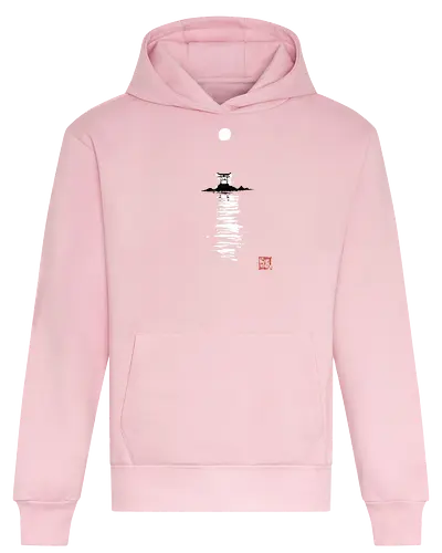 gate at the sea - gate, sea, moon, sun, sumie, japan - Heavyweight Hoodie