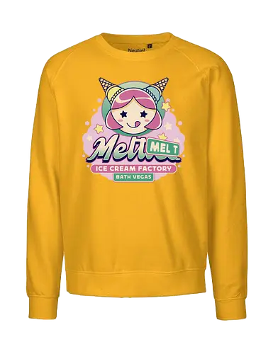 Bath Vegas Ice Cream - foamstars, baristador, video game, gaming, gamer, funny, mel t, ice cream, bath vegas, cute, kawaii, chibi, nerd, geek,  - Fairtrade Sweatshirt