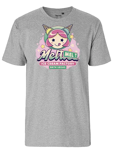 Bath Vegas Ice Cream - foamstars, baristador, video game, gaming, gamer, funny, mel t, ice cream, bath vegas, cute, kawaii, chibi, nerd, geek,  - Fairtrade T-Shirt