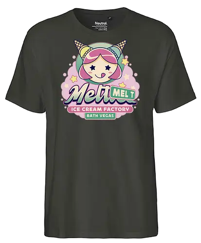Bath Vegas Ice Cream - foamstars, baristador, video game, gaming, gamer, funny, mel t, ice cream, bath vegas, cute, kawaii, chibi, nerd, geek,  - Fairtrade T-Shirt
