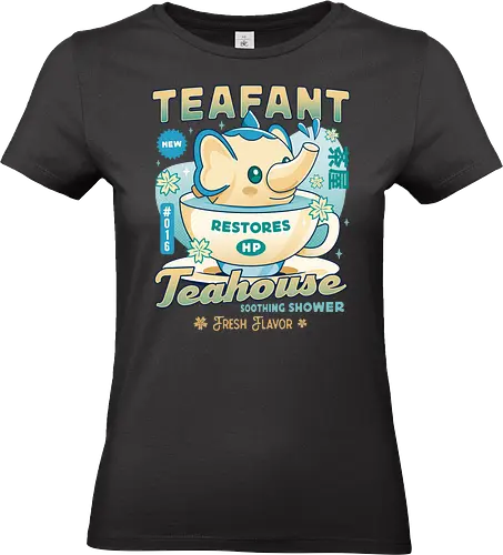 Teafant Cute Teahouse - pal world, depresso, game, gaming, video game, gamer, survival, crafting, farming, monsters, teafant, lamball, tea, coffee, , Pal - Standard T-Shirt (Women)