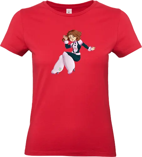Float - mha, bnha, Academia, hero, uraraka, ochako, uraraka ochako, uravity, float, floaty, costume, hero costume, brown hair, brown eyes, pink, purplestar, purplestarphoenix, short hair, paw pads, girl, cute girl, cute, kawaii, hero outfit, anime, manga, Hiroaka - Standard T-Shirt (Women)