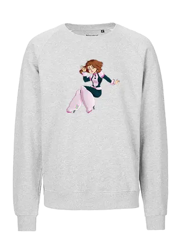 Float - mha, bnha, Academia, hero, uraraka, ochako, uraraka ochako, uravity, float, floaty, costume, hero costume, brown hair, brown eyes, pink, purplestar, purplestarphoenix, short hair, paw pads, girl, cute girl, cute, kawaii, hero outfit, anime, manga, Hiroaka - Fairtrade Sweatshirt