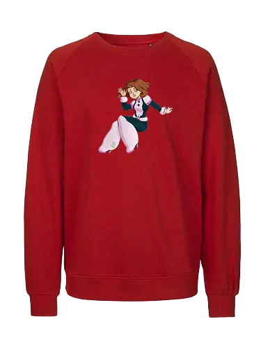 Float - mha, bnha, Academia, hero, uraraka, ochako, uraraka ochako, uravity, float, floaty, costume, hero costume, brown hair, brown eyes, pink, purplestar, purplestarphoenix, short hair, paw pads, girl, cute girl, cute, kawaii, hero outfit, anime, manga, Hiroaka - Fairtrade Sweatshirt