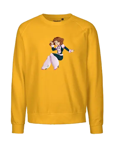 Float - mha, bnha, Academia, hero, uraraka, ochako, uraraka ochako, uravity, float, floaty, costume, hero costume, brown hair, brown eyes, pink, purplestar, purplestarphoenix, short hair, paw pads, girl, cute girl, cute, kawaii, hero outfit, anime, manga, Hiroaka - Fairtrade Sweatshirt