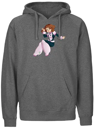 Float - mha, bnha, Academia, hero, uraraka, ochako, uraraka ochako, uravity, float, floaty, costume, hero costume, brown hair, brown eyes, pink, purplestar, purplestarphoenix, short hair, paw pads, girl, cute girl, cute, kawaii, hero outfit, anime, manga, Hiroaka - Fairtrade Hoodie