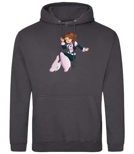 Float - mha, bnha, Academia, hero, uraraka, ochako, uraraka ochako, uravity, float, floaty, costume, hero costume, brown hair, brown eyes, pink, purplestar, purplestarphoenix, short hair, paw pads, girl, cute girl, cute, kawaii, hero outfit, anime, manga, Hiroaka - Standard Hoodie