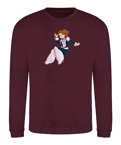 Float - mha, bnha, Academia, hero, uraraka, ochako, uraraka ochako, uravity, float, floaty, costume, hero costume, brown hair, brown eyes, pink, purplestar, purplestarphoenix, short hair, paw pads, girl, cute girl, cute, kawaii, hero outfit, anime, manga, Hiroaka - Sweatshirt