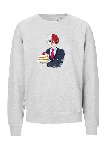 Shotocake - mha, bnha, shouto todoroki, todorokishouto, shoutotodoroki, shotocake, shoutocake, strawberryshortcake, shortcake, strawberries, suit, creamsuit, threepiecesuit, snowflakes, snow, heterochromia, blueeyes, greyeyes, redhair, whitehair, redwhitehair, splitcolorhair, purplestarphoenix, hiroaka, hiroaka - Fairtrade Sweatshirt