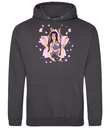 Devil Child in Bloom (Anime colors) - devilchild, nicorobin, flowerflowerfruit, hanahananomi, sakura, sakurablossoms, sakurapetals, cherryblossoms, cherryblossom, flowerpetals, flowers, purplestarphoenix, blueeyes, blackhair, sunglasses, dress, arms, hands, pretty, girl, woman, lady, Pirate, Pirate - Standard Hoodie