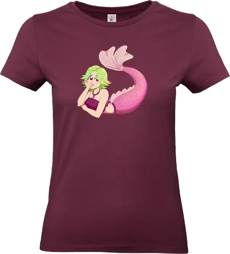 Cami - cami, Pirate, anime, mermaid, pink, pink mermaid, green hair, magentaeyes, pink eyes, bikini, bikini top, pale, blush, beach, purplestarphoenix - Standard T-Shirt (Women)