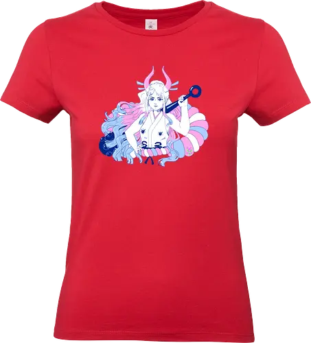 Yamato - yamato, horns, highponytail, longhair, transflag, transflagcolors, transpride, fanart, digitalart, clipstudiopaint, kanabo, purplestarphoenix, Pirate, Piratefanart, Pirateyamato, yamatoPirate, Pirate, Piratefanart, Pirateyamato, yamatoPirate - Standard T-Shirt (Women)