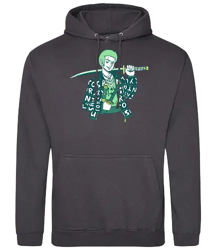 Zoro Drip - zoro, roronoazoro, zorororonoa, greenhair, santoryu, threeswords, threeswordstyle, swords, katanas, gold, green, jacket, drip, necklace, meme, earrings, digitalart, anime, manga, purplestarphoenix, cool, fashion, zoroPirate, Pirate, zoroPirate, Pirate - Standard Hoodie