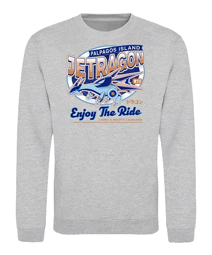 Jetragon Emblem - pal world, jetragon, game, gaming, video game, gamer, survival, crafting, farming, monsters, adventure, exploration, lovander, dragon, , Pal - Sweatshirt