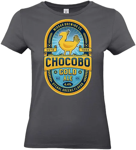 Kweh Gold Beer Emblem - final, fantasy, ff7, Gaming lockhart, Kupo, Kweh, avalanche, midgar, video game, fat Kweh, gysahl greens, Cloud, Villain, gaming, gamer - Standard T-Shirt (Women)
