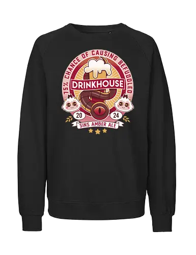 Befuddled Sin Amber Ale - cult, flesh, aesthetic, cute, kawaii, animal, the lamb, beer, geek, nerd, otaku, the one who waits, the cult, beer, video game, gaming, indie game, game - Fairtrade Sweatshirt