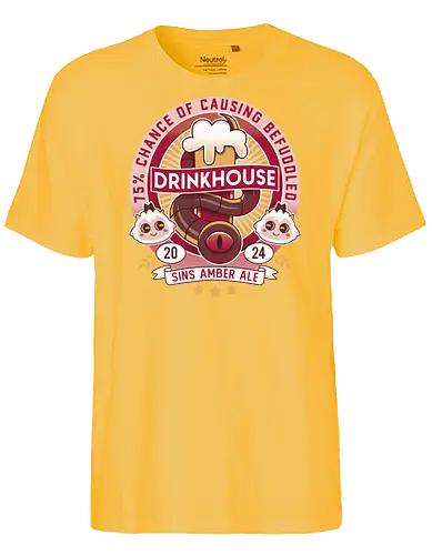 Befuddled Sin Amber Ale - cult, flesh, aesthetic, cute, kawaii, animal, the lamb, beer, geek, nerd, otaku, the one who waits, the cult, beer, video game, gaming, indie game, game - Fairtrade T-Shirt