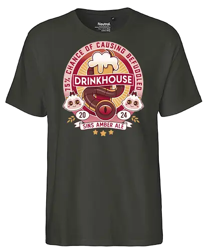 Befuddled Sin Amber Ale - cult, flesh, aesthetic, cute, kawaii, animal, the lamb, beer, geek, nerd, otaku, the one who waits, the cult, beer, video game, gaming, indie game, game - Fairtrade T-Shirt