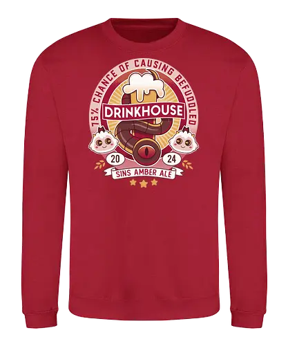 Befuddled Sin Amber Ale - cult, flesh, aesthetic, cute, kawaii, animal, the lamb, beer, geek, nerd, otaku, the one who waits, the cult, beer, video game, gaming, indie game, game - Sweatshirt