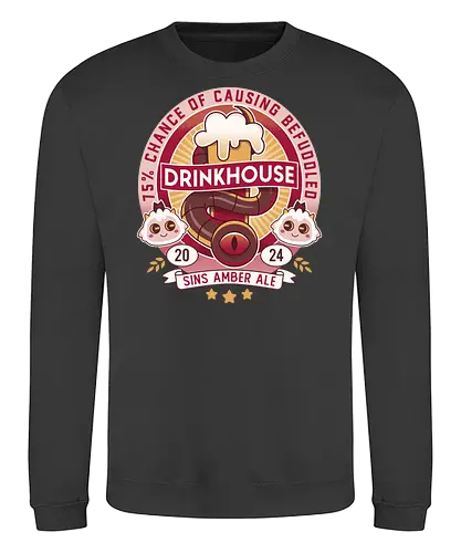 Befuddled Sin Amber Ale - cult, flesh, aesthetic, cute, kawaii, animal, the lamb, beer, geek, nerd, otaku, the one who waits, the cult, beer, video game, gaming, indie game, game - Sweatshirt