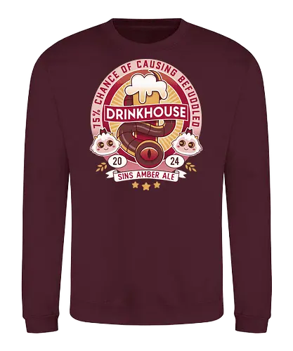 Befuddled Sin Amber Ale - cult, flesh, aesthetic, cute, kawaii, animal, the lamb, beer, geek, nerd, otaku, the one who waits, the cult, beer, video game, gaming, indie game, game - Sweatshirt