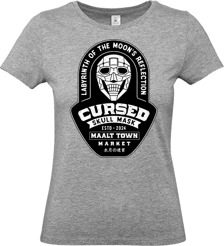 Maalt Town Curse Emblem - unwanted, undead, adventurer, anime, manga, japan, japanese, rentt faina, lorrane vivie, sheila ibarss, rina rupaage, adventure, skull, thralls, vampire, fantasy, otaku,  - Standard T-Shirt (Women)