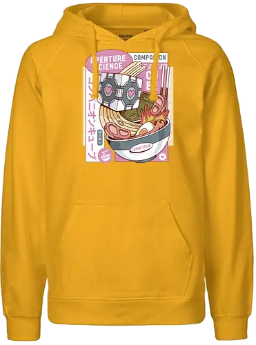 Science Cube Ramen - portal, companion cube, portal 2, portal revolution, aperture laboratories, aperture science, half life, ramen, noodles, the cake is a lie, love, glados, ramen, gaming, video games, gamer, chell,  - Fairtrade Hoodie