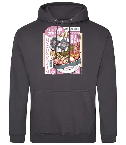Science Cube Ramen - portal, companion cube, portal 2, portal revolution, aperture laboratories, aperture science, half life, ramen, noodles, the cake is a lie, love, glados, ramen, gaming, video games, gamer, chell,  - Standard Hoodie