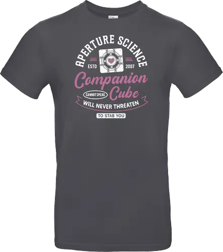 Companion Cube Crest - portal, companion cube, portal 2, portal revolution, aperture laboratories, aperture science, half life, the cake is a lie, potato, glados, black mesa, gaming, video games, gamer, chell,  - Standard T-Shirt