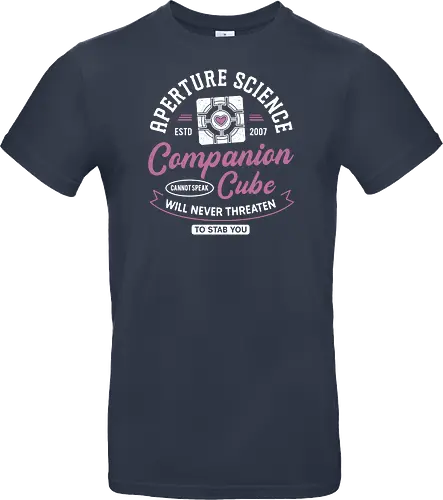 Companion Cube Crest - portal, companion cube, portal 2, portal revolution, aperture laboratories, aperture science, half life, the cake is a lie, potato, glados, black mesa, gaming, video games, gamer, chell,  - Standard T-Shirt