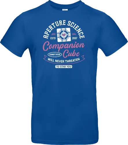 Companion Cube Crest - portal, companion cube, portal 2, portal revolution, aperture laboratories, aperture science, half life, the cake is a lie, potato, glados, black mesa, gaming, video games, gamer, chell,  - Standard T-Shirt