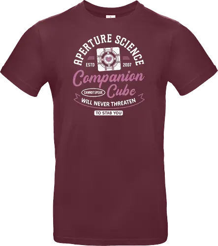 Companion Cube Crest - portal, companion cube, portal 2, portal revolution, aperture laboratories, aperture science, half life, the cake is a lie, potato, glados, black mesa, gaming, video games, gamer, chell,  - Standard T-Shirt