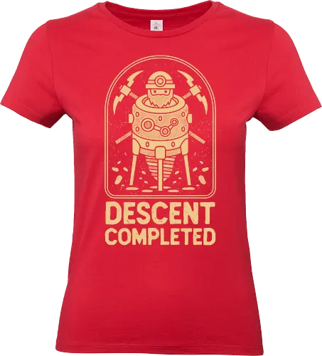 Descent Completed Crest - below, the stone, dwarven, dwarf, mine, mining, descent, roguelike, roguelite, indie game, gamer, gaming, video games, rpg, jrpg, adventure,  - Standard T-Shirt (Women)