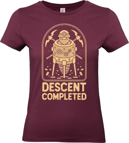 Descent Completed Crest - below, the stone, dwarven, dwarf, mine, mining, descent, roguelike, roguelite, indie game, gamer, gaming, video games, rpg, jrpg, adventure,  - Standard T-Shirt (Women)