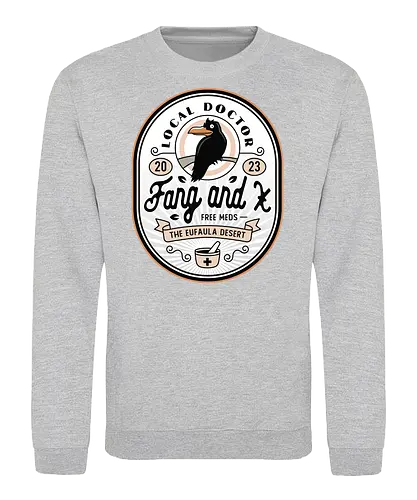 Fang and X Clinic Crest - my time, at sandrock, my time at portia, indie game, gaming, gamer, video games, fang, farming simulator, rpg, adventure, harvest, sand, wild yakmel, pen, hazardous ruins - Sweatshirt