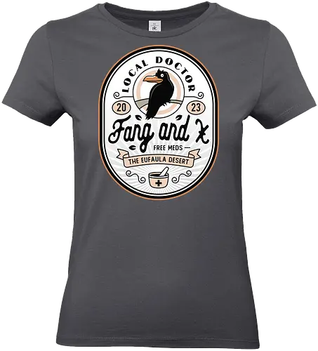 Fang and X Clinic Crest - my time, at sandrock, my time at portia, indie game, gaming, gamer, video games, fang, farming simulator, rpg, adventure, harvest, sand, wild yakmel, pen, hazardous ruins - Standard T-Shirt (Women)