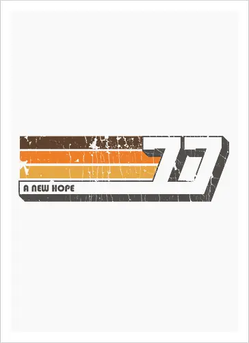 A New Hope - Space Opera, 77, luke skywalker, vintage, retro, a new hope, empire - Artprint